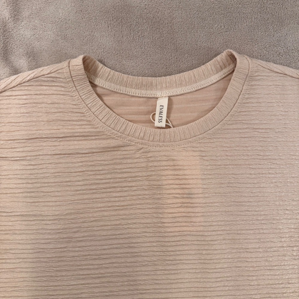 NWT Neutral Textured Shift Dress Coastal Quiet Luxury Minimalist Resort 2XL - Picture 3 of 10